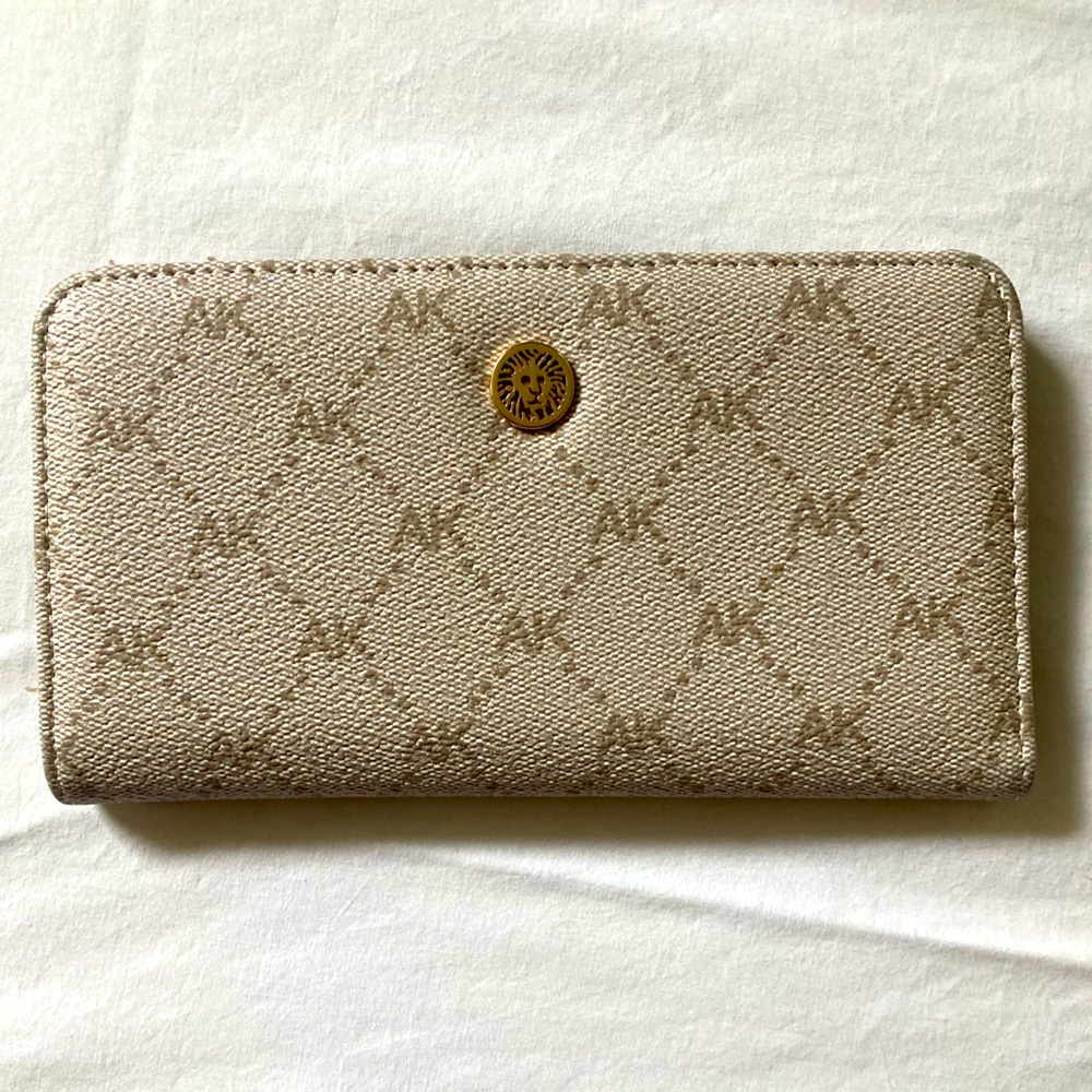 Anne Klein Tan Monogram Wallet